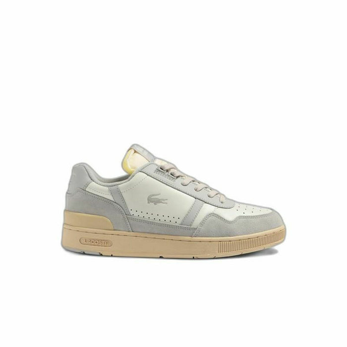 Adidași Casual Bărbați Lacoste T-Clip Leather Tonal Gri