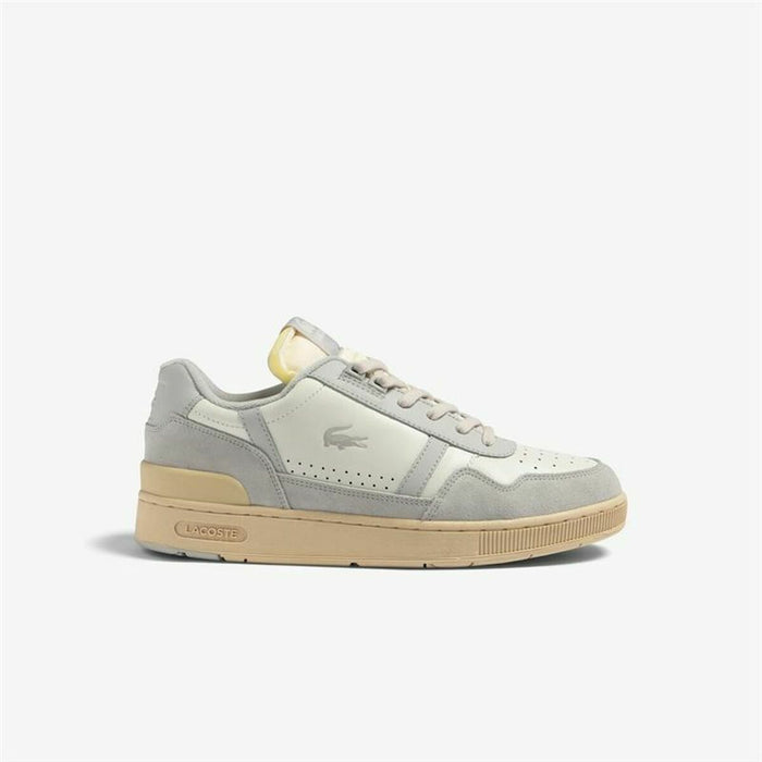 Adidași Casual Bărbați Lacoste T-Clip Leather Tonal Gri