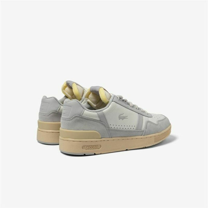 Adidași Casual Bărbați Lacoste T-Clip Leather Tonal Gri