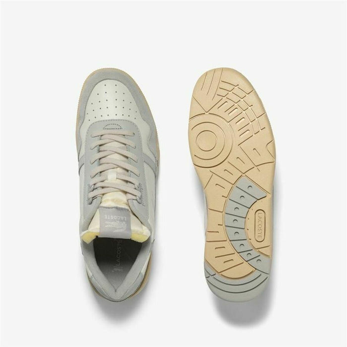 Adidași Casual Bărbați Lacoste T-Clip Leather Tonal Gri