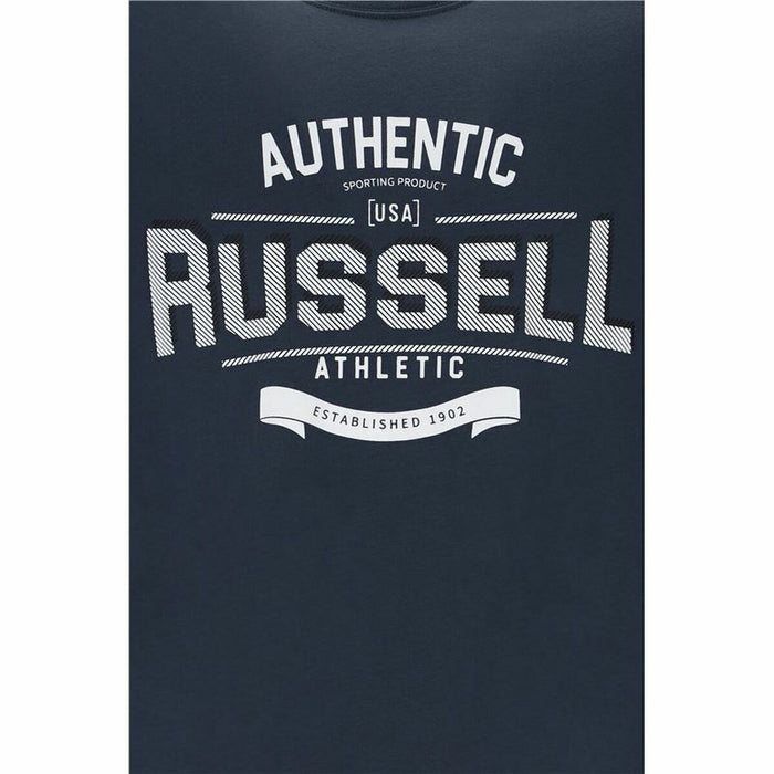 Tricou cu Mânecă Scurtă Bărbați Russell Athletic Ara Albastru închis