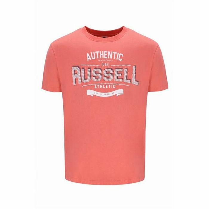 Tricou cu Mânecă Scurtă Bărbați Russell Athletic Amt A30081 Portocaliu Coral