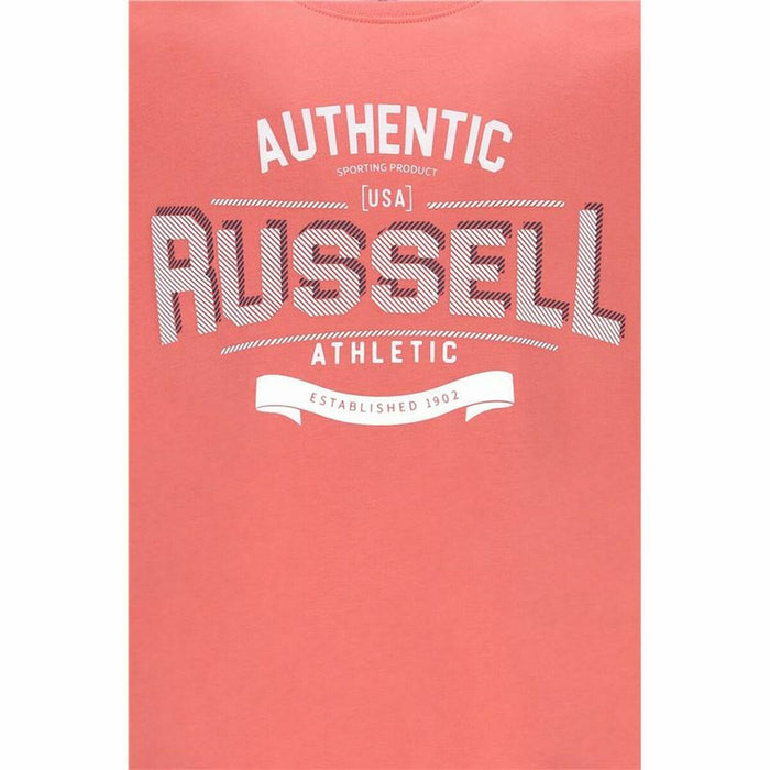 Tricou cu Mânecă Scurtă Bărbați Russell Athletic Amt A30081 Portocaliu Coral