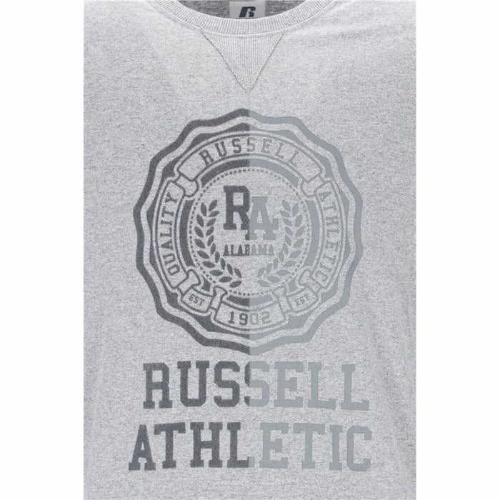 Tricou cu Mânecă Lungă Bărbați Russell Athletic Collegiate Gri deschis