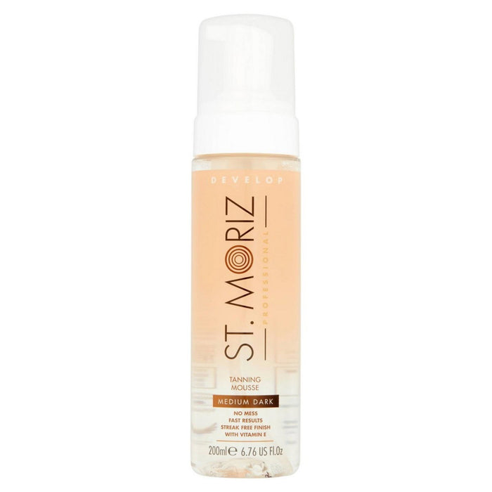 Spumă autobronzantă St. Moriz Professional Clear, pentru față, nuanța Medium Dark, 200 ml