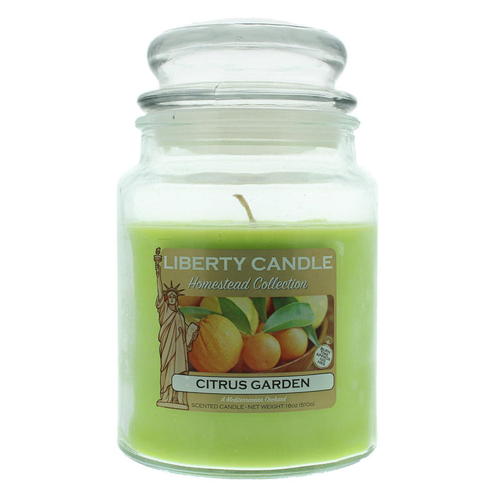 Lumânare parfumată Liberty Candle Homestead Collection Citrus Garden, aromă de citrice, 510 g