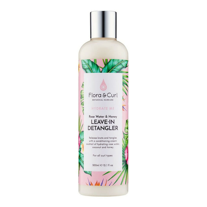 Balsam pentru Descurcarea Părului Flora & Curl Hydrate Me Miere Apă de trandafiri 300 ml (300 ml)