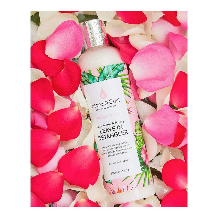 Balsam pentru Descurcarea Părului Flora & Curl Hydrate Me Miere Apă de trandafiri 300 ml (300 ml)