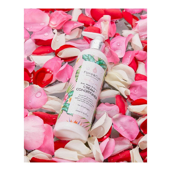 Balsam Reparator Flora & Curl Hydrate Me Miere Apă de trandafiri (300 ml)