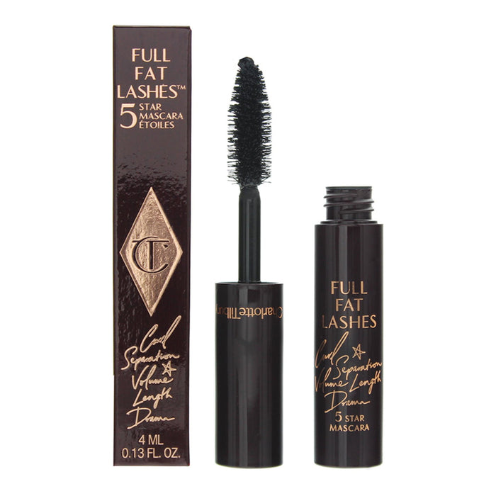 Mascara Charlotte Tilbury Full Fat Lashes 5 Star, curbare, volum, alungire, neagră, 4 ml