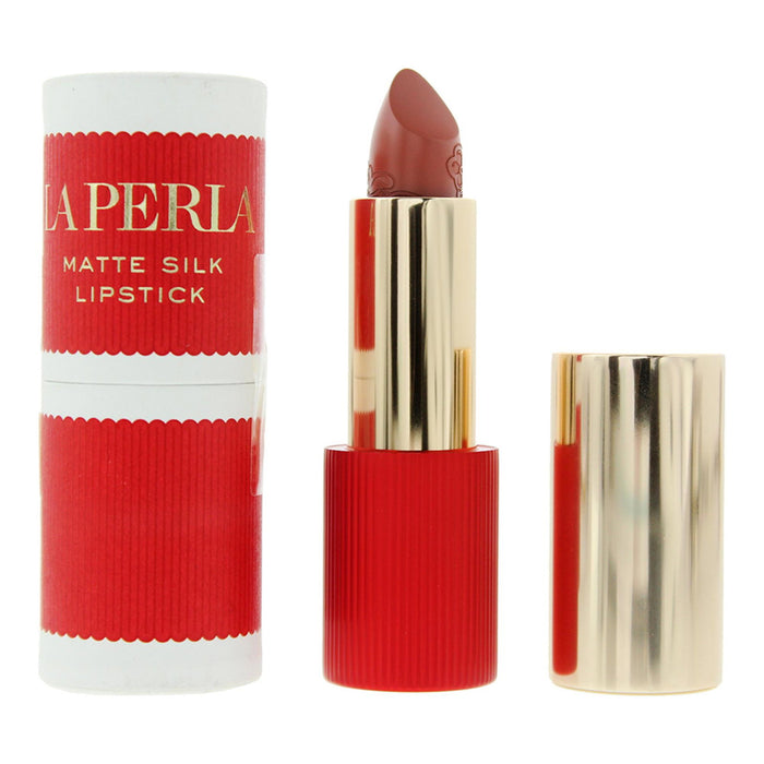 Ruj cremos La Perla Matte Silk, mat, nuanța 110 Roșu scorțișoară, 3.5 g