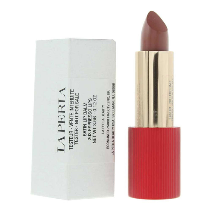 Balsam de buze La Perla Satin Lips, nuanța 203 Espresso, 3,5 g, tester