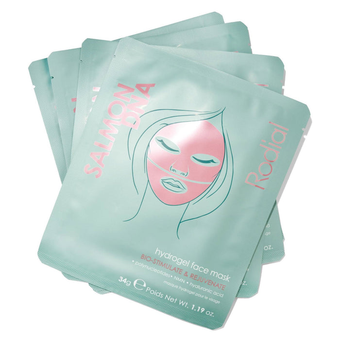 Mască de față cu hidrogel Rodial Salmon DNA Hydrogel Face Mask, hidratantă, 4 buc, 34 g