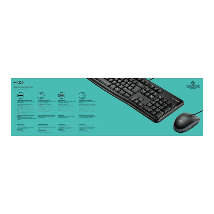 Tastatură Logitech Desktop MK120 QWERTY Negru portugheză