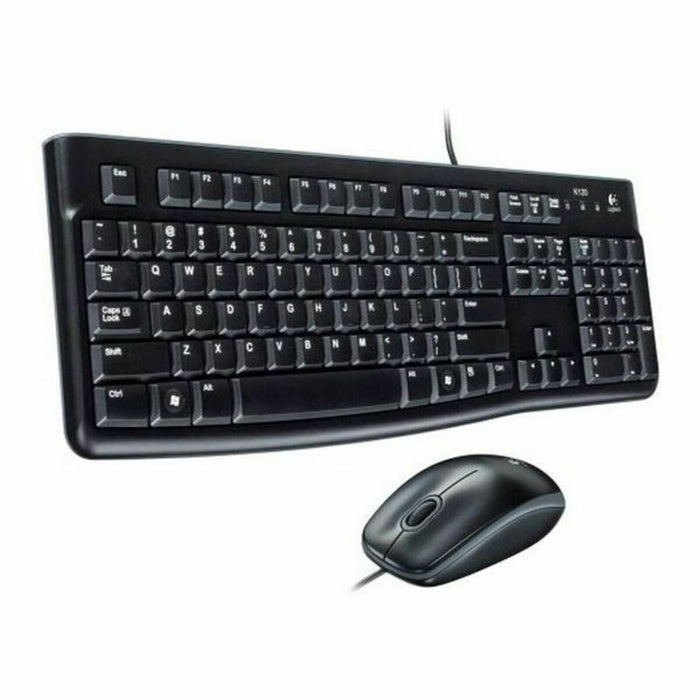 Tastatură și Mouse Logitech Desktop MK120 USB Negru Italiană