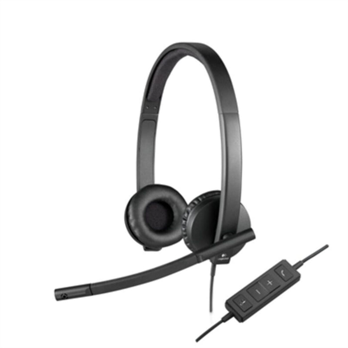 Căști cu Diademă Logitech 981-000575 Negru