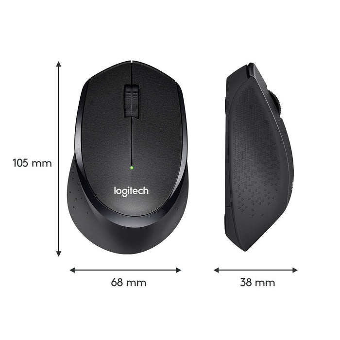Mouse Fără Fir Logitech M330 SILENT PLUS 1000 dpi Negru