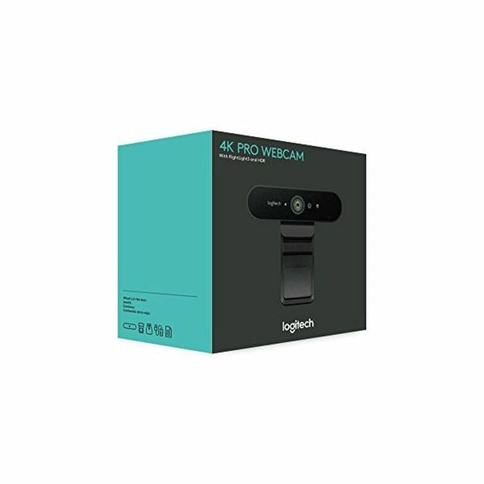 Webcam Logitech BRIO 4K Ultra HD RightLight 3 HDR Zoom 5x Streaming Infraroșii Negru