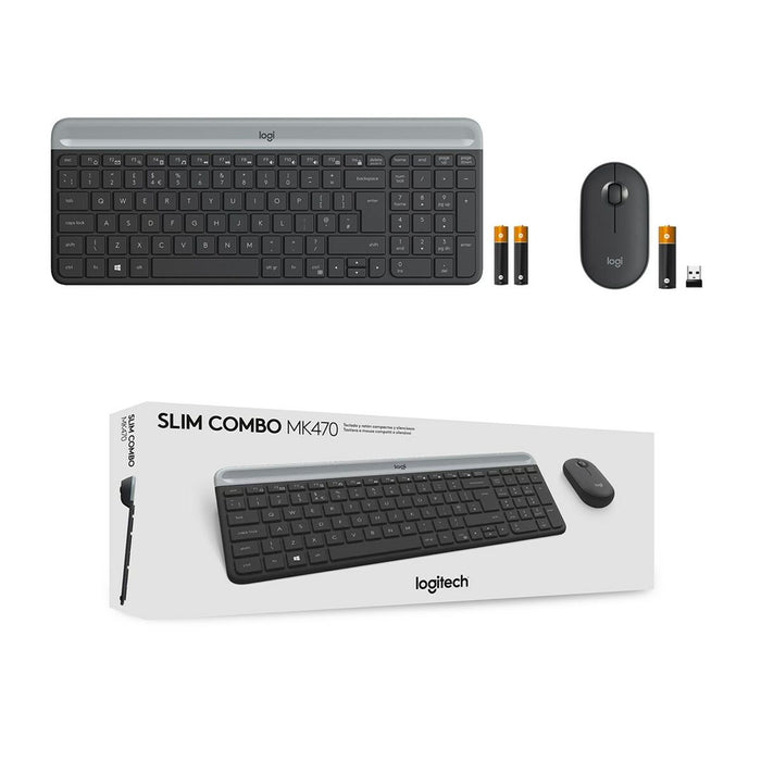 Tastatură și Mouse Logitech MK470 Gri Grafit Qwerty US