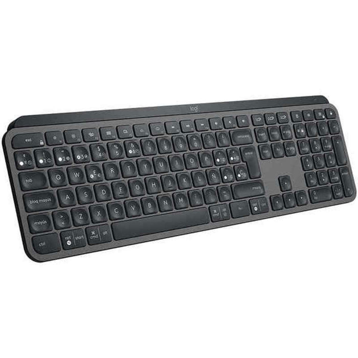 Tastatură Logitech MX Keys Advanced Wireless Negru Qwerty Spaniolă Gri Grafit QWERTY