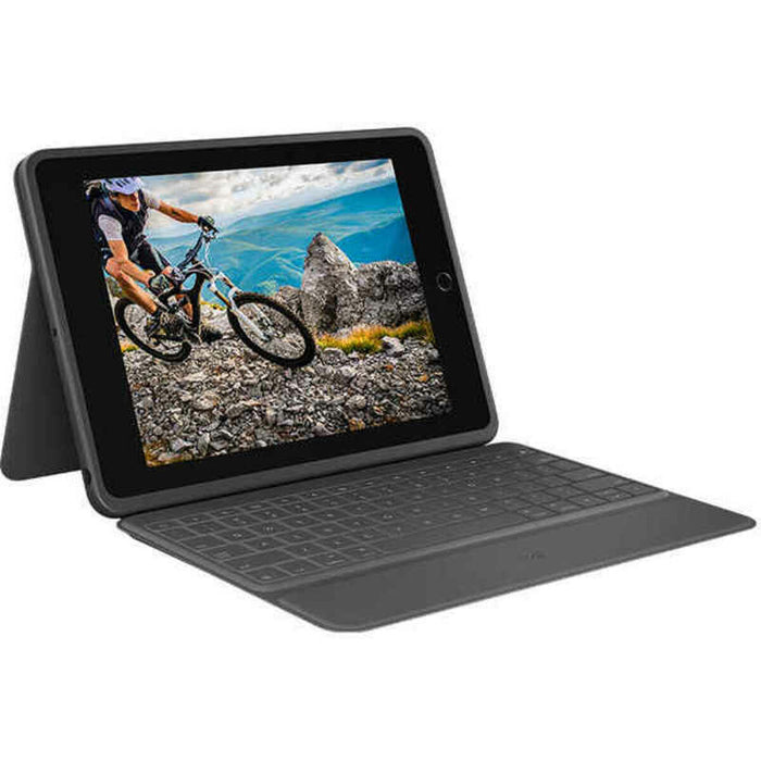 Tastatură Bluetooth cu Suport pentru Tabletă Logitech 920-009317 Negru Qwerty Spaniolă QWERTY iPad 7 Galaxy Tab S2