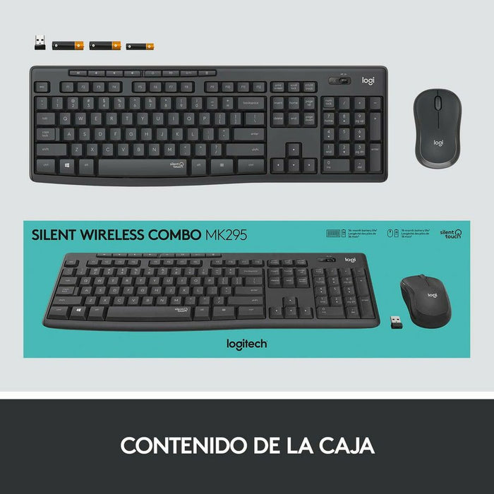 Tastatură și Mouse Fără Fir Logitech 920-009798 Negru Qwerty Spaniolă QWERTY