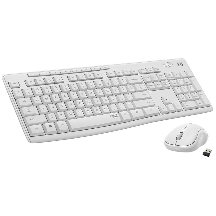 Tastatură și Mouse Logitech MK295 Silent Wireless Combo Alb Qwerty US