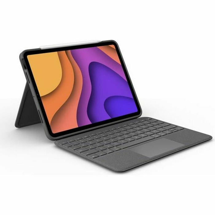 Tastatură Bluetooth cu Suport pentru Tabletă Logitech iPad Air 4th Gen Gri AZERTY