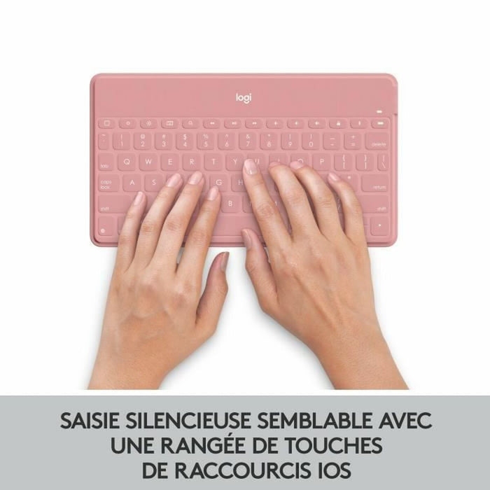 Tastatură Logitech AZERTY Franceză Roz
