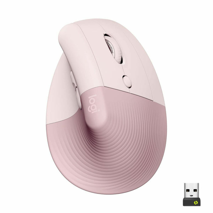 Mouse Ergonomic Optic Logitech Lift Roz Rose