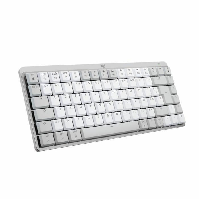 Tastatură Fără Fir Logitech MX Mini Mechanical for Mac Alb Alb/Gri Franceză AZERTY