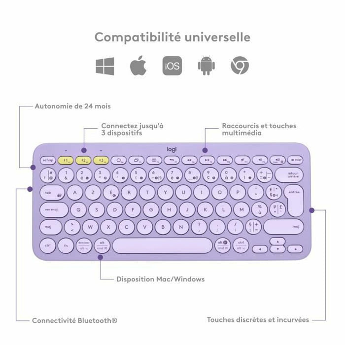 Tastatură Logitech K380 AZERTY Franceză Liliachiu