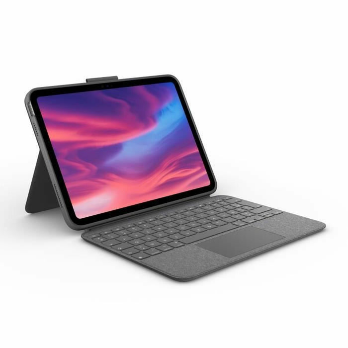 Tastatură Bluetooth cu Suport pentru Tabletă Logitech Combo Touch Gri Franceză AZERTY