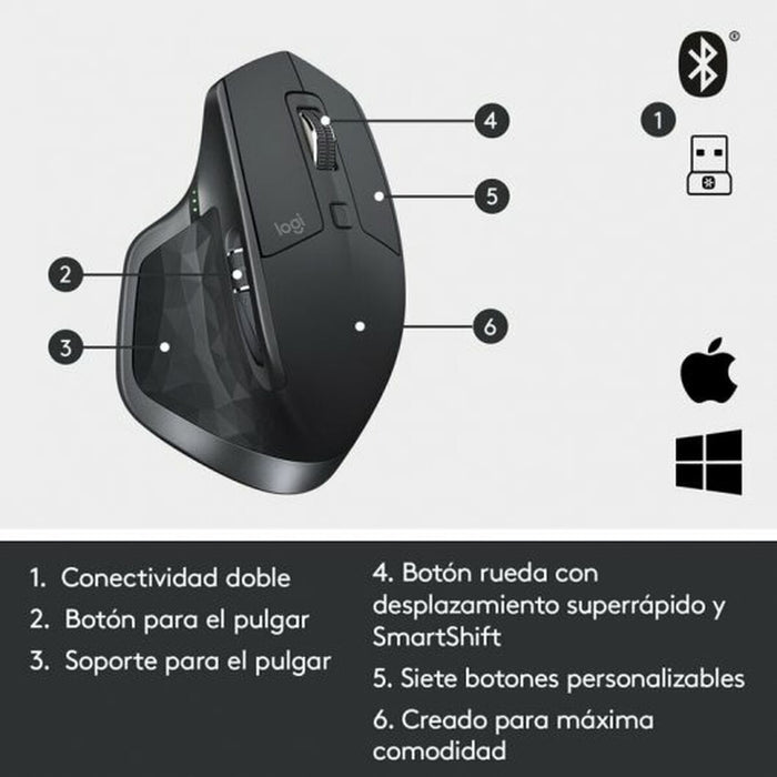 Mouse Logitech MX Master 2S Gri