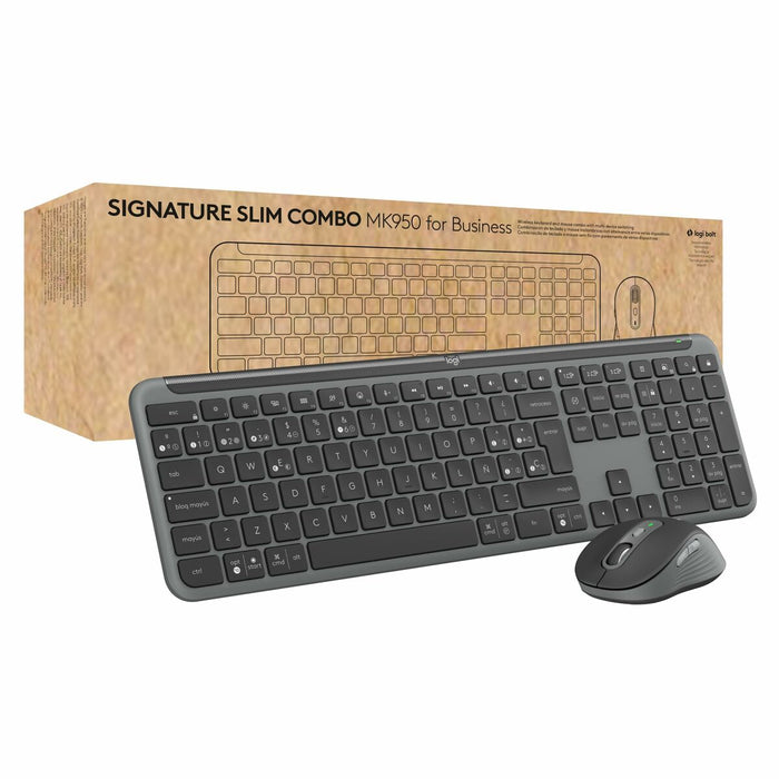 Tastatură și Mouse Logitech MK950 Grafit Qwerty Spaniolă