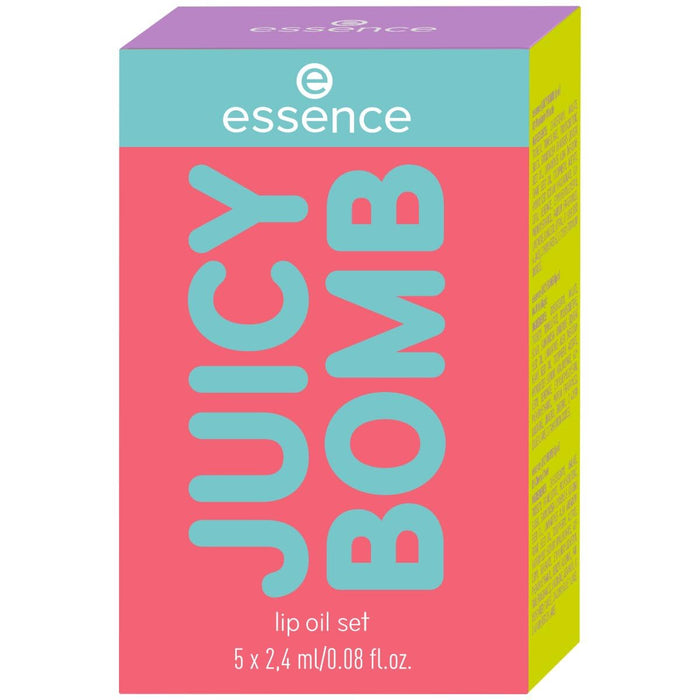 Set 5 uleiuri de buze, essence Juicy Bomb, 5 buc., finish lucios, vegane