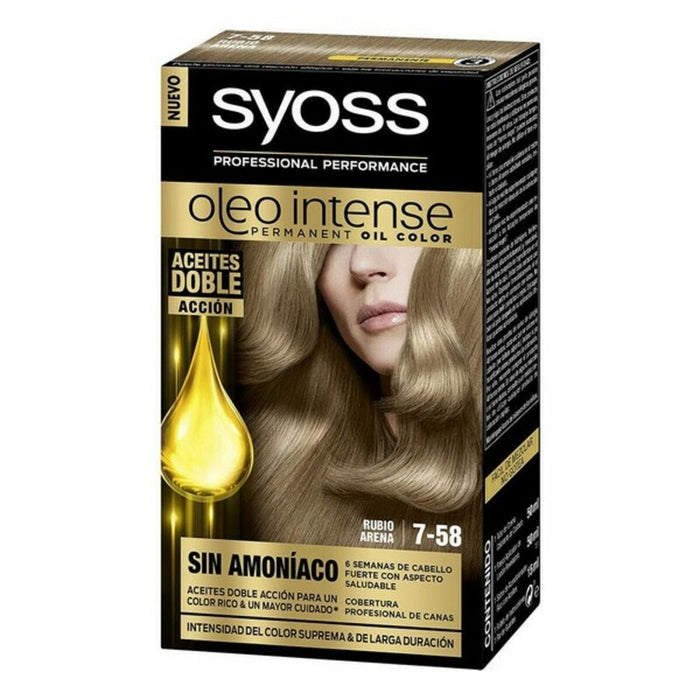 Vopsea Permanentă   Syoss Olio Intense Fără amoniac Nº 7,58 Blond Nisip