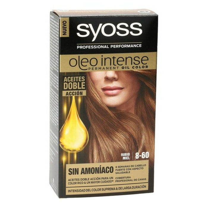 Vopsea Permanentă   Syoss Olio Intense Fără amoniac Nº 8,60 Blond Miere