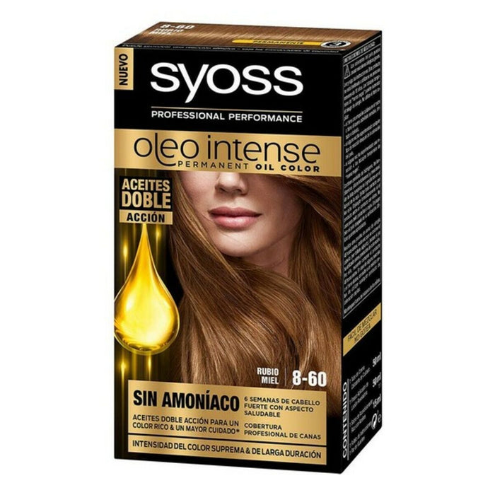 Vopsea Permanentă   Syoss Olio Intense Fără amoniac Nº 8,60 Blond Miere