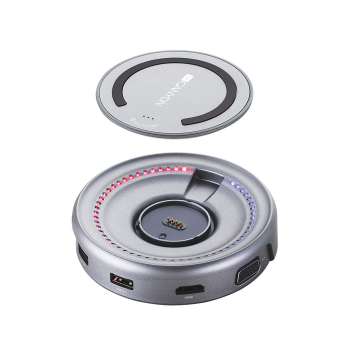 Hub USB Canyon CNS-TDS07DG Gri Argintiu 100 W