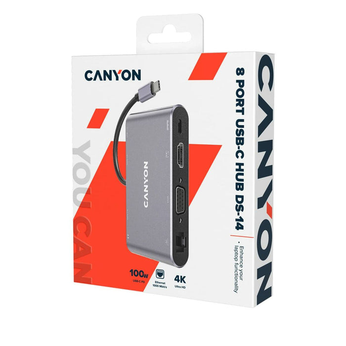 Hub USB Canyon CNS-TDS14 Gri (1 Unități)