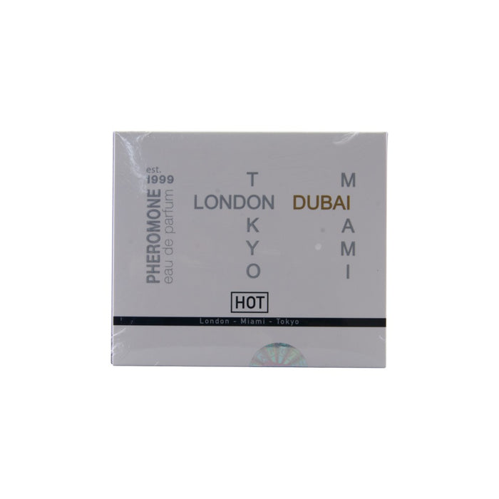 Set de parfumuri cu feromoni, Hot Pheromone, London, Dubai, Miami și Tokyo, 4 x 5 ml