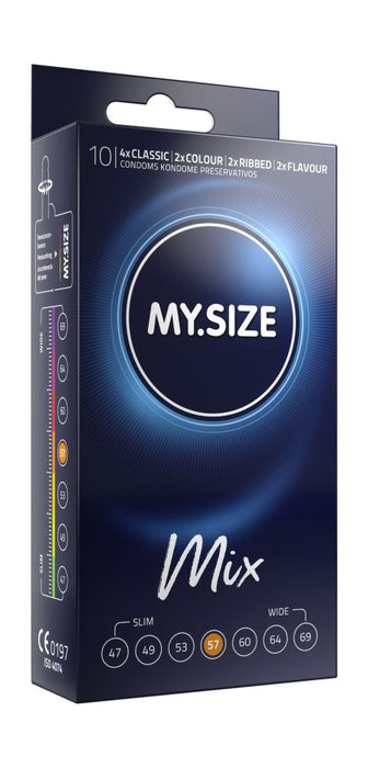 Prezervative mixte, My Size pro MY.SIZE Mix, 57 mm, 10 buc