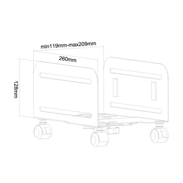 Suport CPU cu Roți Neomounts CPU-M100BLACK