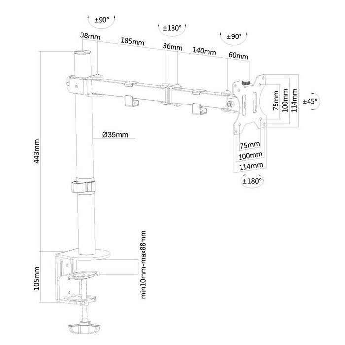 Suport de Masă pentru Ecran Neomounts FPMA-D550BLACK 8 kg