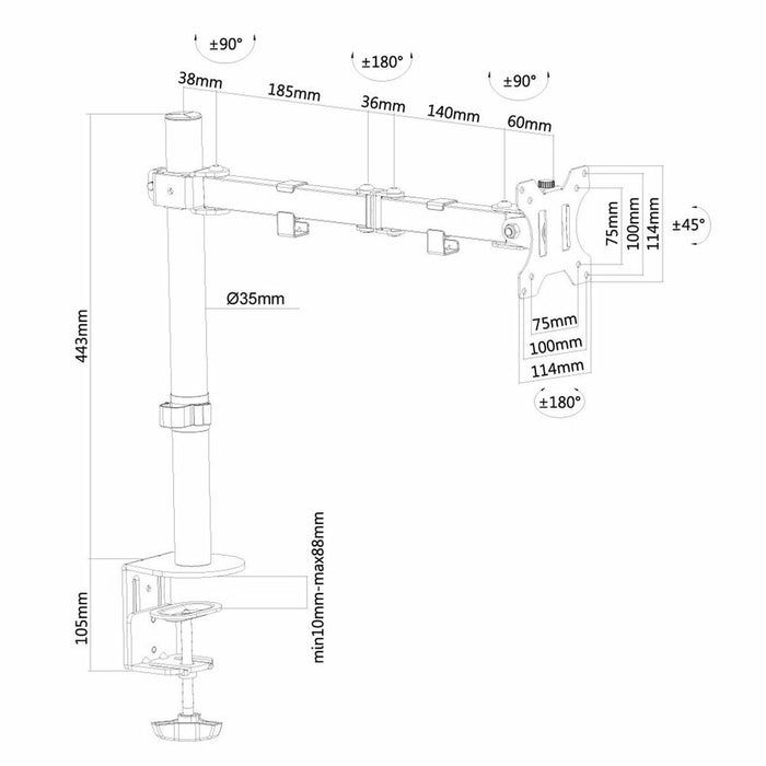 Suport de Masă pentru Ecran Neomounts FPMA-D550BLACK