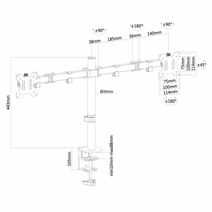 Suport de Masă pentru Ecran Neomounts FPMA-D550DBLACK