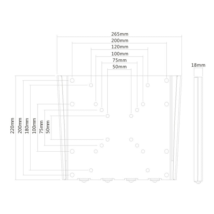 Suport TV Fix Neomounts FPMA-W110BLACK 10" 40" 35 kg