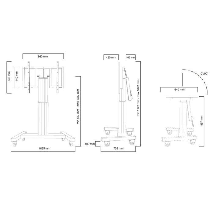 Suport TV Neomounts PLASMA-M2500TBLACK 42" 100" 150 kg