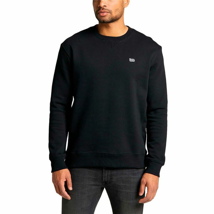 Hanorac fără Glugă Bărbați Lee Plain Crew Negru